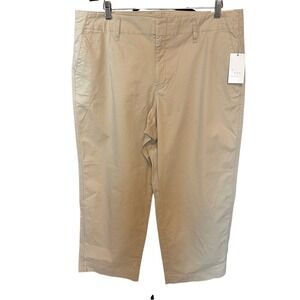 NWT A New Day Khaki Tan Straight Stretch Ankle Length Casual Pants Size 16R